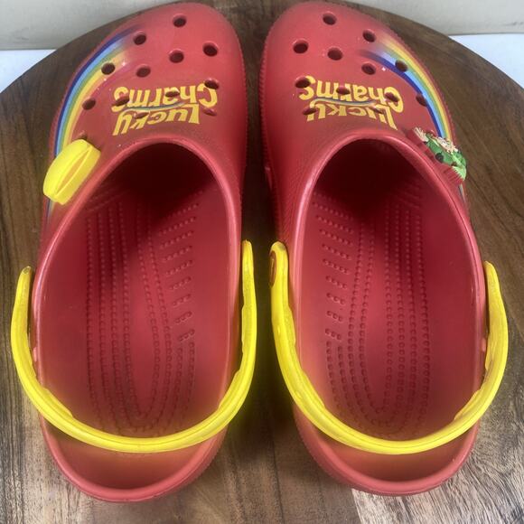 Crocs Lucky Charms Womens Red Yellow Size 9 Classic Clogs Sandals - Picture 4 of 12